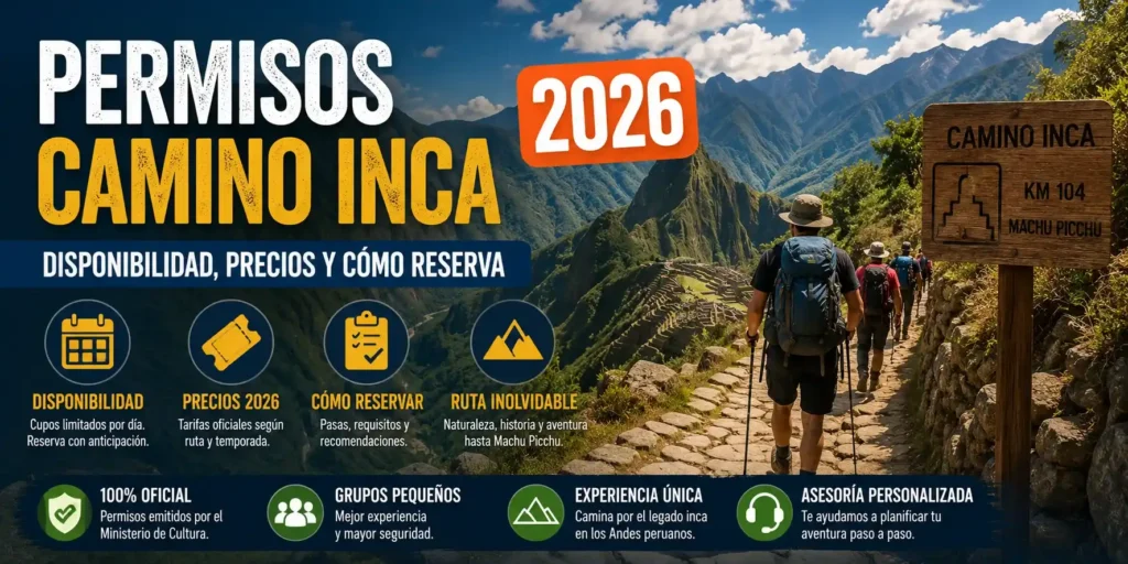 Permisos Camino Inca 2026 — Disponibilidad, Precios y Cómo Reserva 2 Permisos Camino Inca 2026 — Disponibilidad, Precios y Cómo Reserva